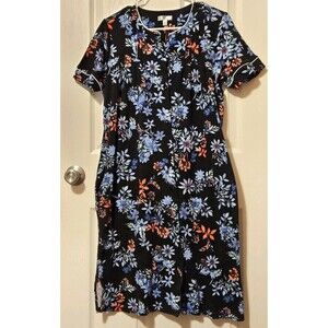 Thick Cotton Floral Patterned Womens Night Gown Size Medium